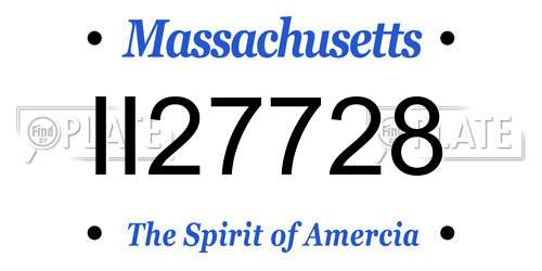 II27728 Massachusetts License Plate