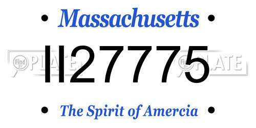 II27775 Massachusetts License Plate