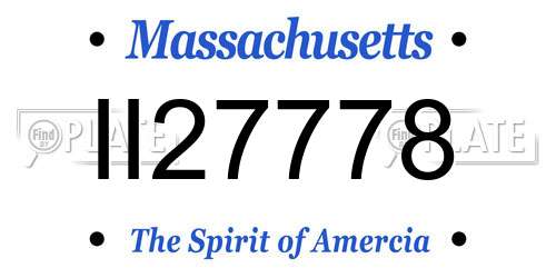 II27778 Massachusetts License Plate