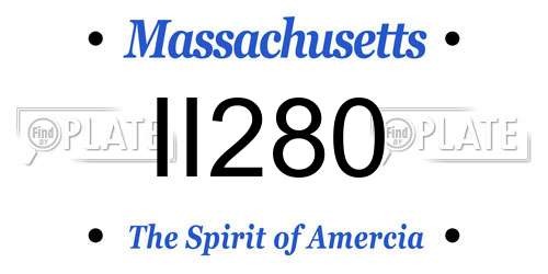 II280 Massachusetts License Plate
