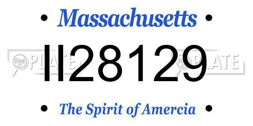 II28129 Massachusetts License Plate