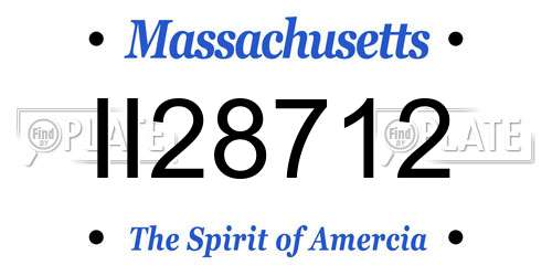 II28712 Massachusetts License Plate