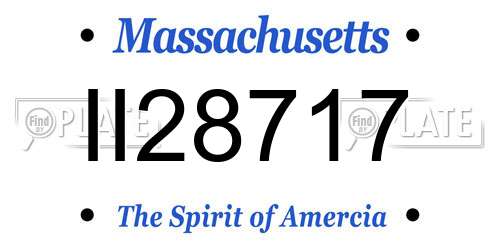 II28717 Massachusetts License Plate
