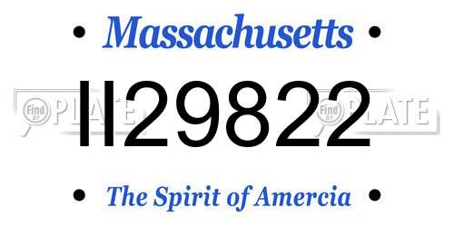 II29822 Massachusetts License Plate
