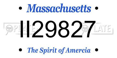 II29827 Massachusetts License Plate