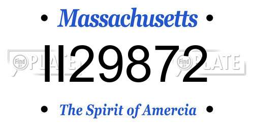 II29872 Massachusetts License Plate