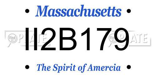 II2B179 Massachusetts License Plate