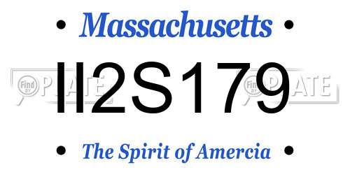 II2S179 Massachusetts License Plate
