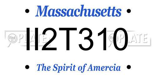 II2T310 Massachusetts License Plate