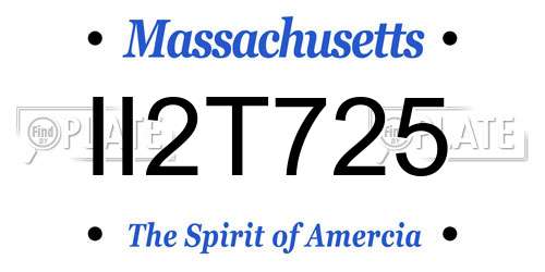 II2T725 Massachusetts License Plate