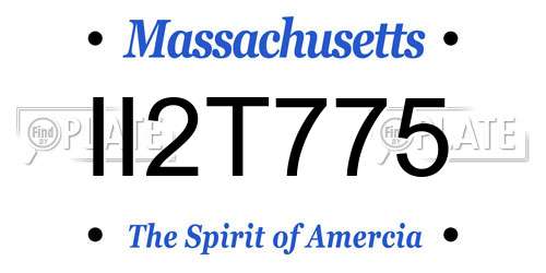 II2T775 Massachusetts License Plate