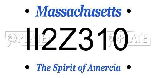 II2Z310 Massachusetts License Plate