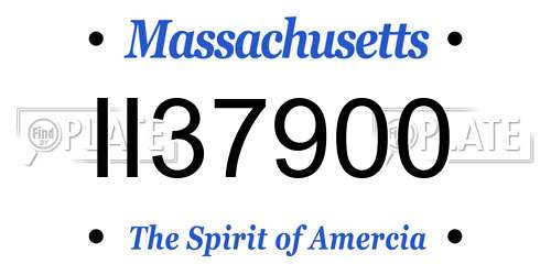 II37900 Massachusetts License Plate