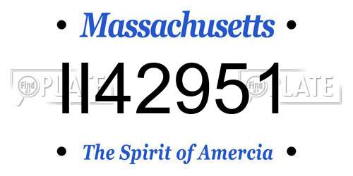 II42951 Massachusetts License Plate