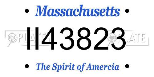 II43823 Massachusetts License Plate