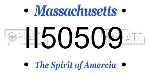II50509 Massachusetts License Plate