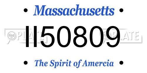 II50809 Massachusetts License Plate