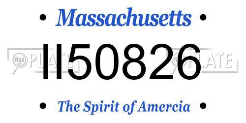 II50826 Massachusetts License Plate