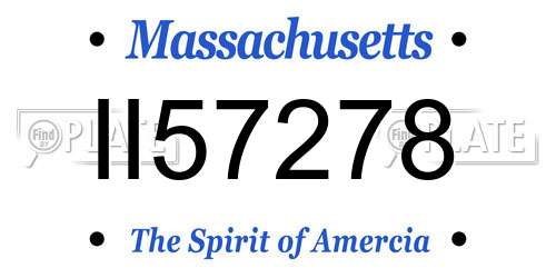 II57278 Massachusetts License Plate
