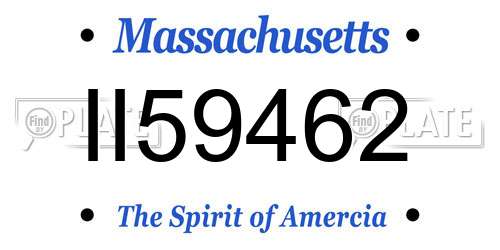 II59462 Massachusetts License Plate