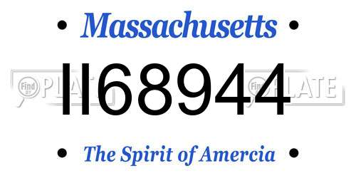 II68944 Massachusetts License Plate
