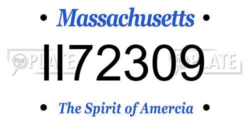 II72309 Massachusetts License Plate