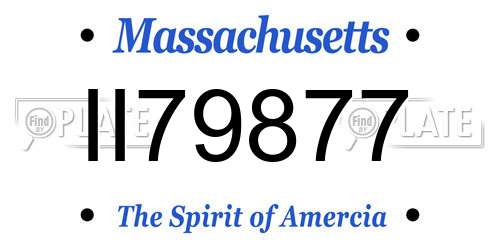 II79877 Massachusetts License Plate