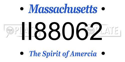 II88062 Massachusetts License Plate