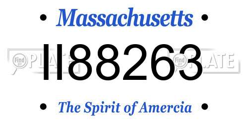 II88263 Massachusetts License Plate