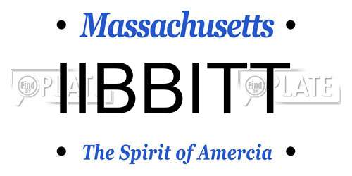 IIBBITT Massachusetts License Plate