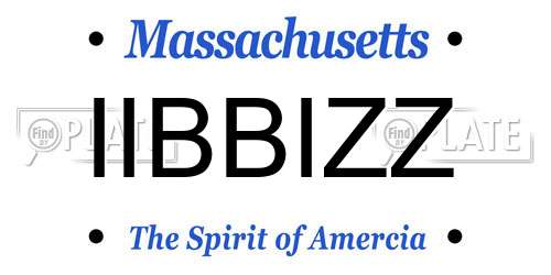 IIBBIZZ Massachusetts License Plate