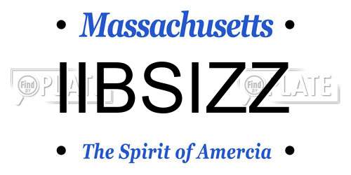 IIBSIZZ Massachusetts License Plate