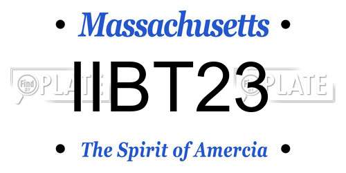 IIBT23 Massachusetts License Plate