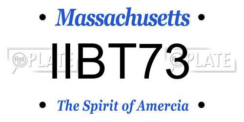IIBT73 Massachusetts License Plate