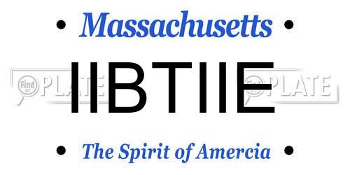 IIBTIIE Massachusetts License Plate