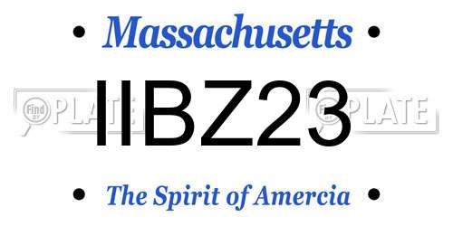 IIBZ23 Massachusetts License Plate