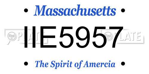 IIE5957 Massachusetts License Plate