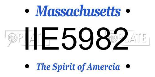 IIE5982 Massachusetts License Plate