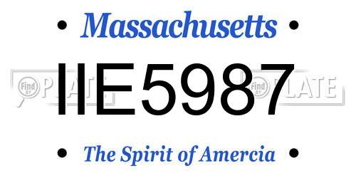 IIE5987 Massachusetts License Plate