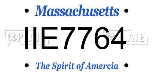 IIE7764 Massachusetts License Plate