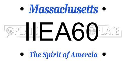 IIEA60 Massachusetts License Plate
