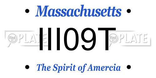 III09T Massachusetts License Plate