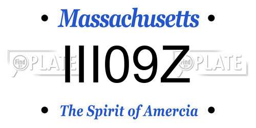 III09Z Massachusetts License Plate