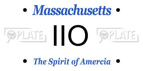 IIO Massachusetts License Plate