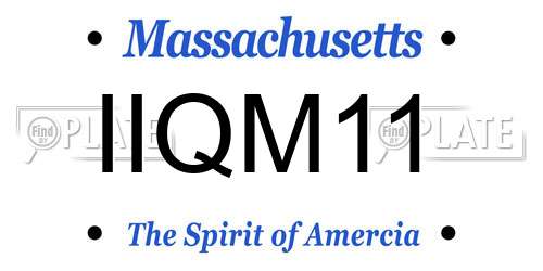 IIQM11 Massachusetts License Plate