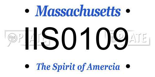 IIS0109 Massachusetts License Plate