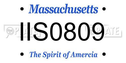IIS0809 Massachusetts License Plate