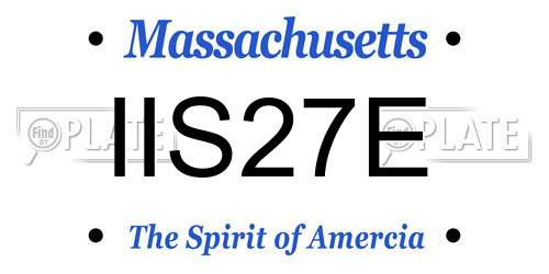 IIS27E Massachusetts License Plate