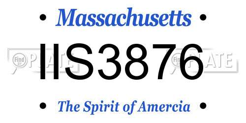 IIS3876 Massachusetts License Plate