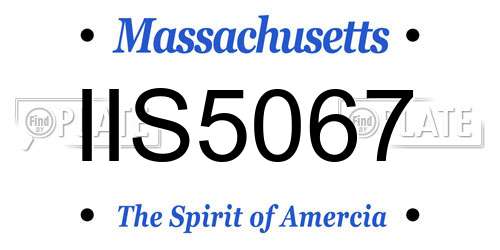 IIS5067 Massachusetts License Plate